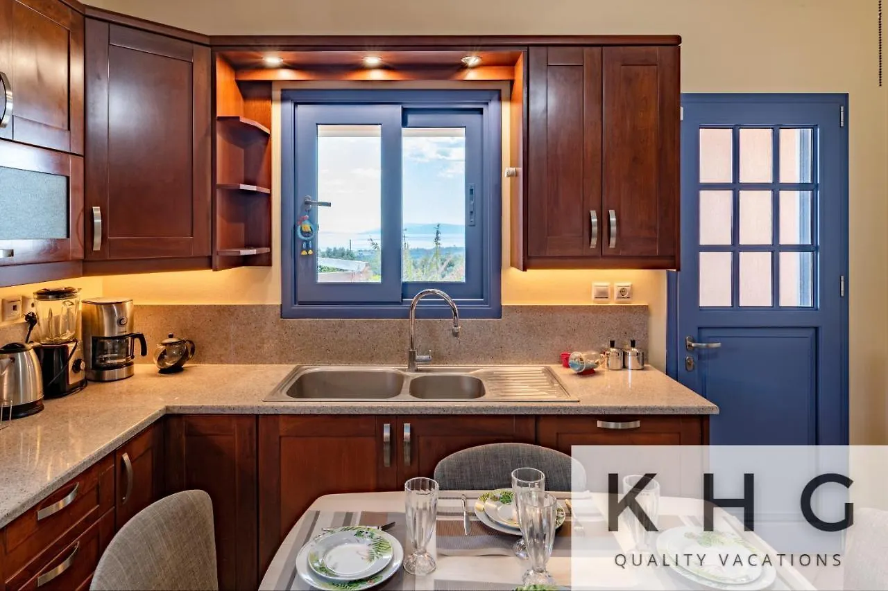 Villa Xenia In Karavados Village, Private Pool, Barbecue, Top View! 그리스