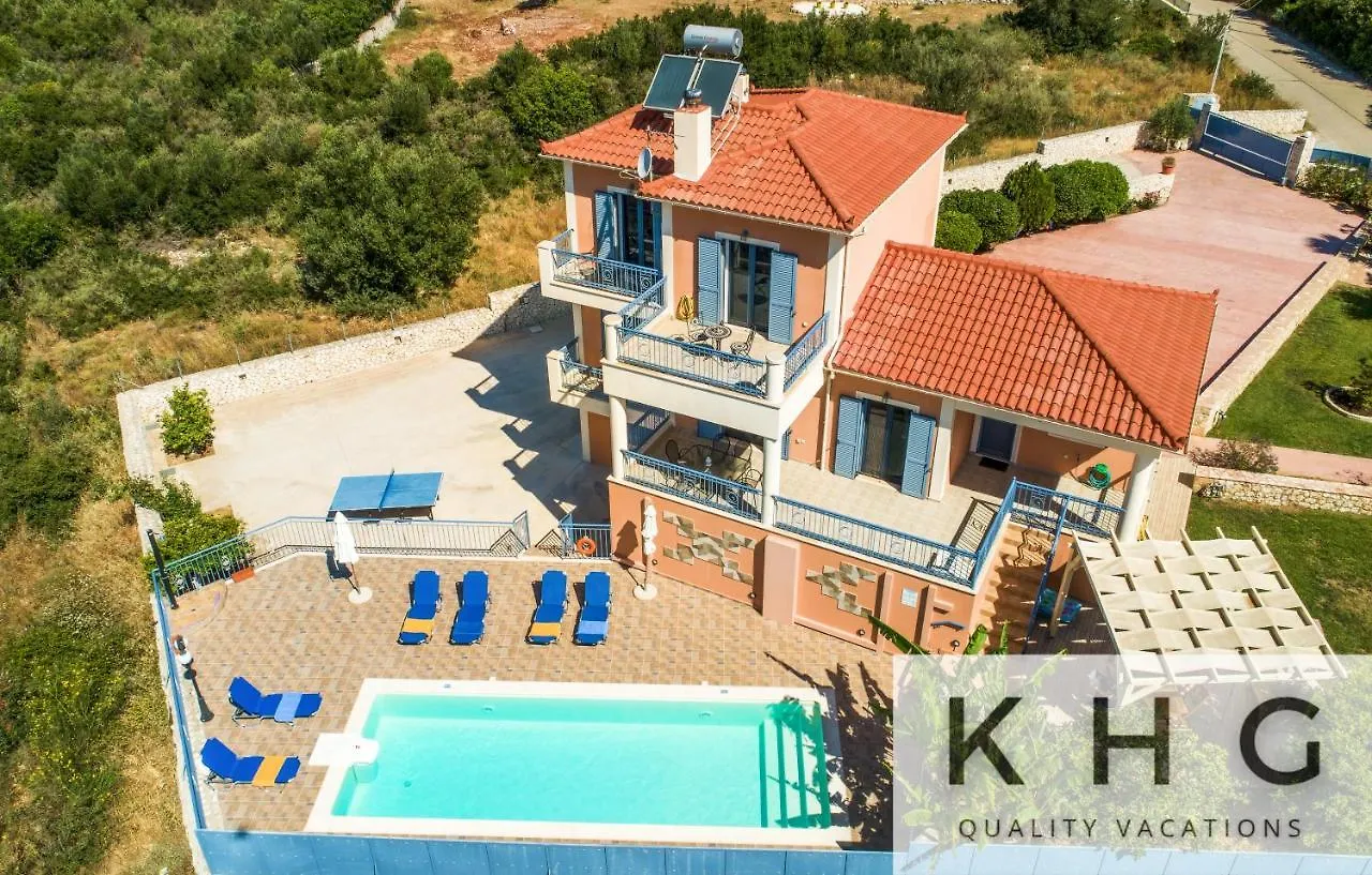 Villa Xenia In Karavados Village, Private Pool, Barbecue, Top View! 0*,
