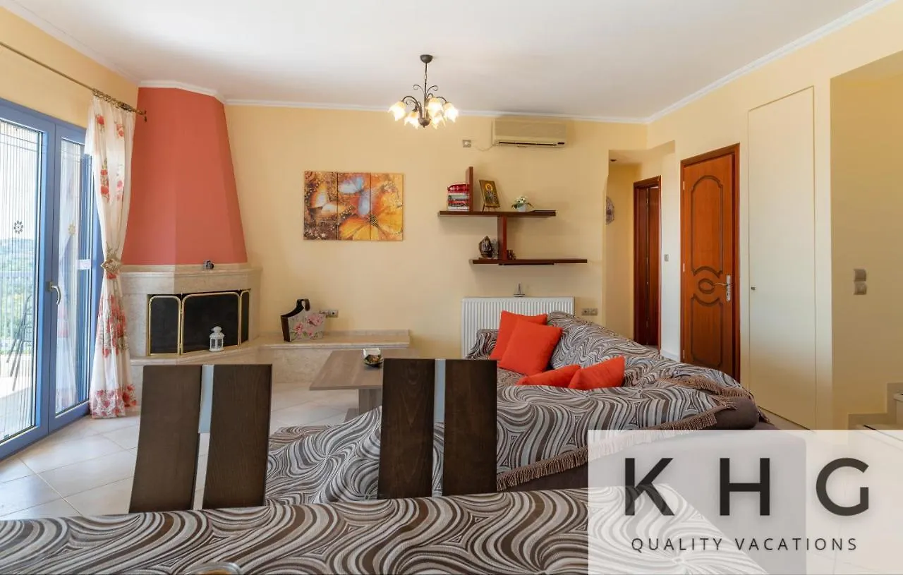 Villa Xenia In Karavados Village, Private Pool, Barbecue, Top View!